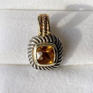 David Yurman Citrine Albion Enhancer Pendant